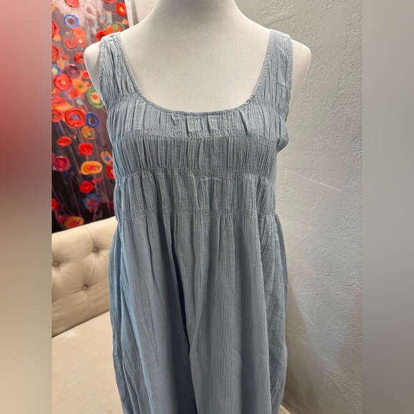 NWT Nomad the label Del Monte Midi Cotton Dress Slate Blue XS - Picture 4 of 9